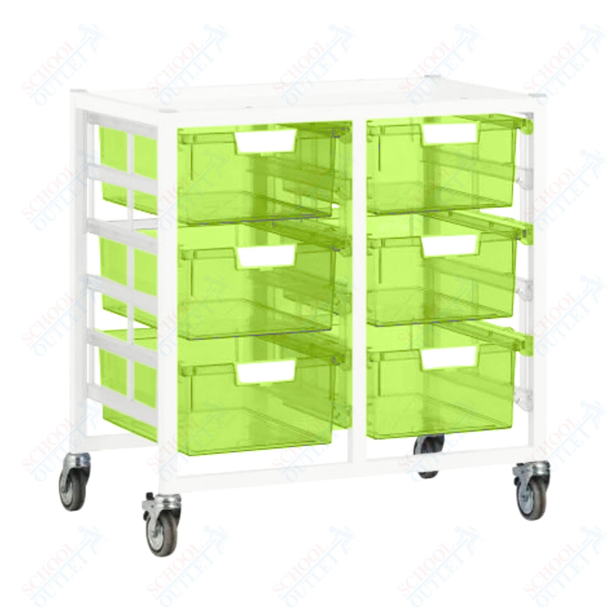 Certwood Swift Cart - Slim Line - 12 Module - Mobile Storage Cart (CRT - CE2101) - SchoolOutlet