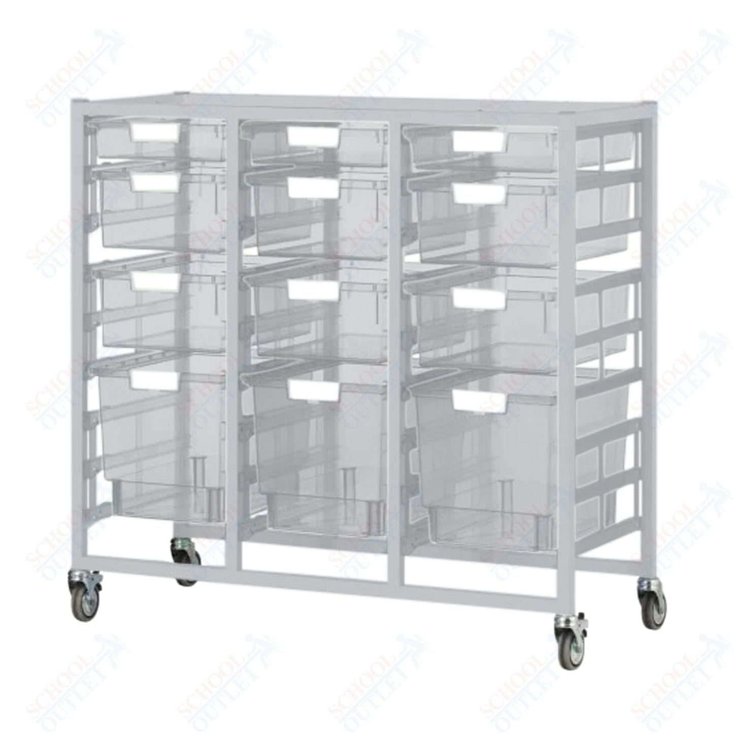 Certwood Class Act Tower - Slim Line - 27 Module - Mobile Storage Cart (CRT - CE2103) - SchoolOutlet