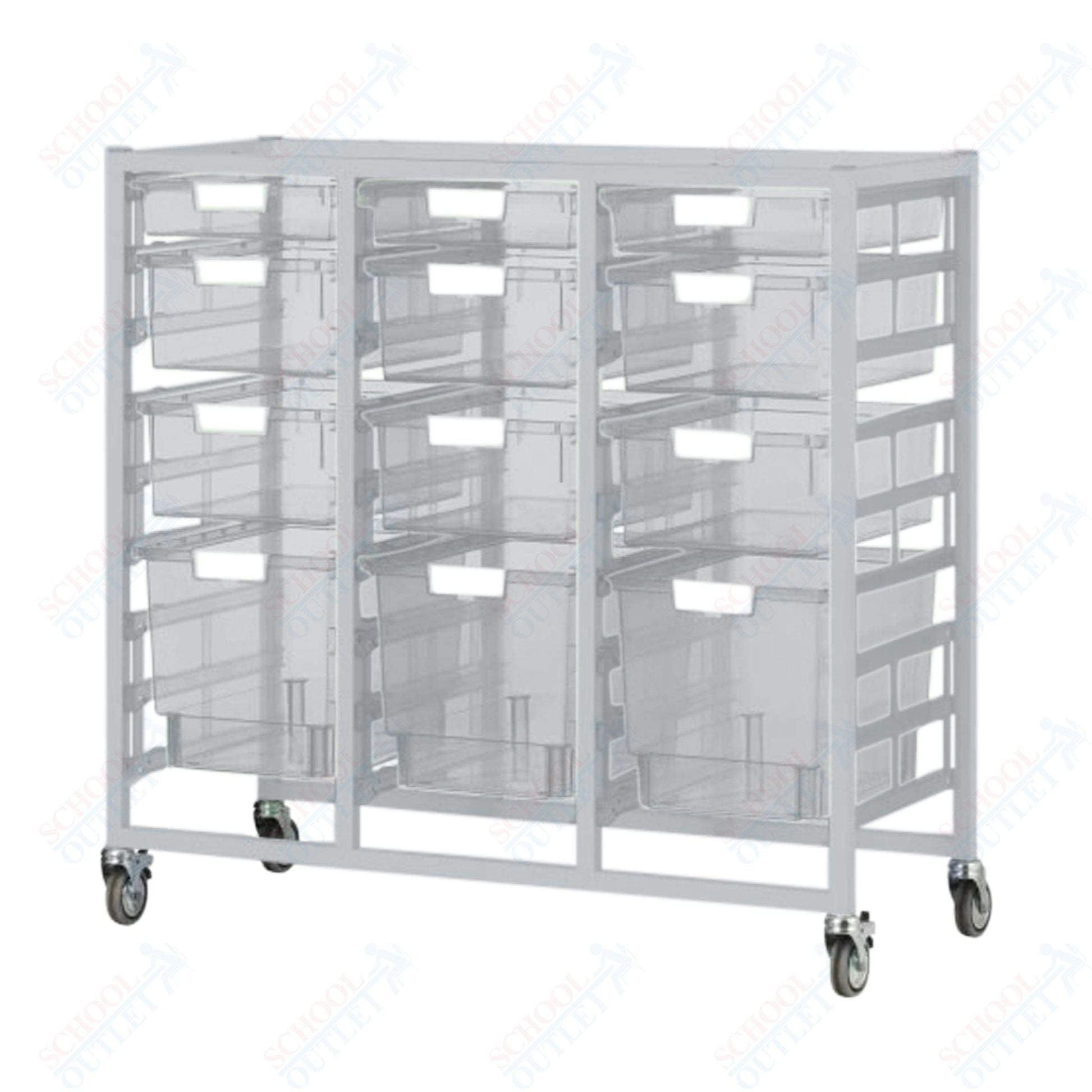 Certwood Class Act Tower - Slim Line - 27 Module - Mobile Storage Cart (CRT - CE2103) - SchoolOutlet