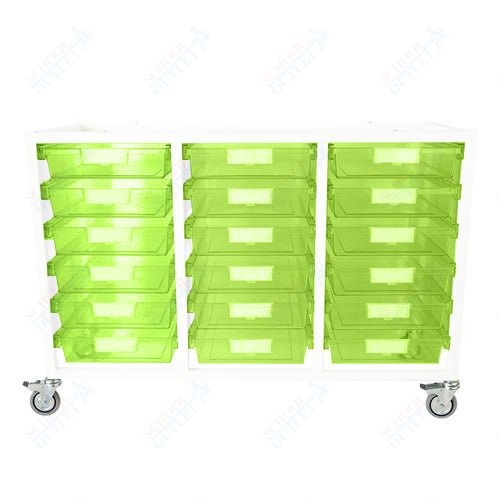 Certwood Class Act Cart - Slim Line - 18 Module - Mobile Storage Cart (CRT - CE2106) - SchoolOutlet