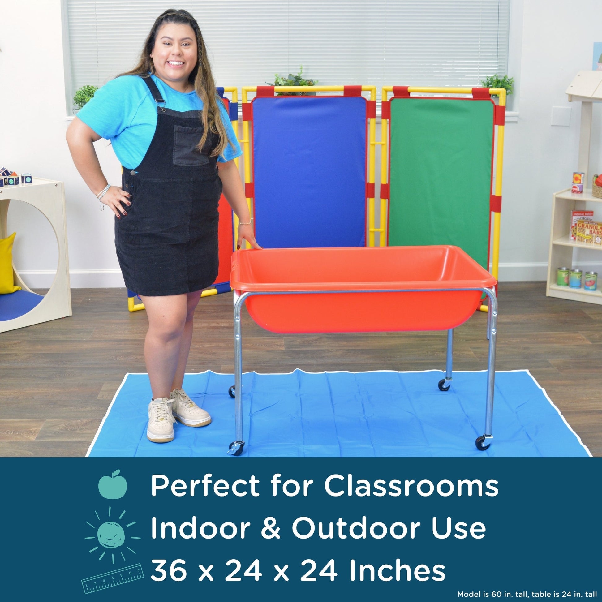 Children's Factory Medium Sensory Table - 24" Table and Lid (1135-24) - SchoolOutlet