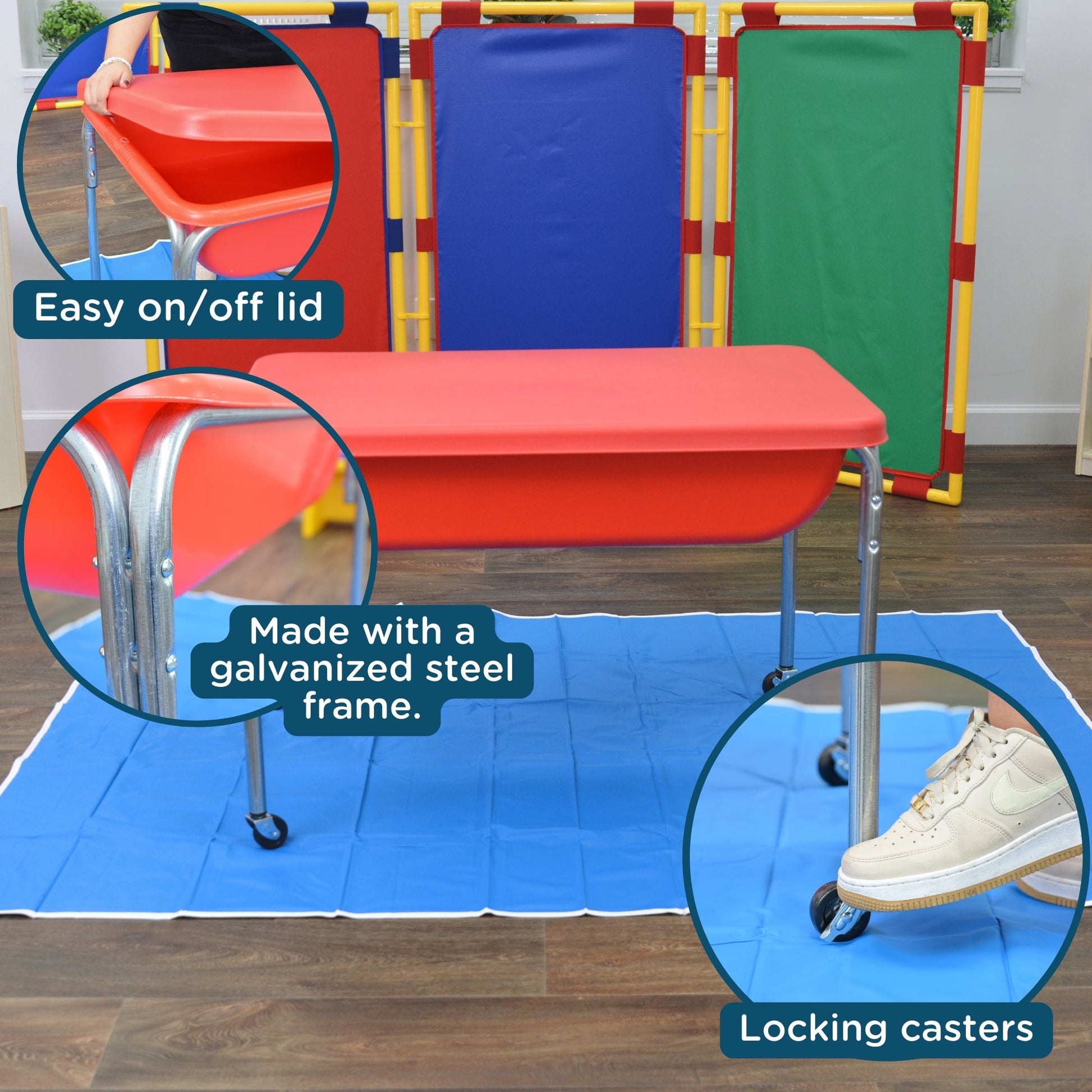 Children's Factory Medium Sensory Table - 24" Table and Lid (1135-24) - SchoolOutlet
