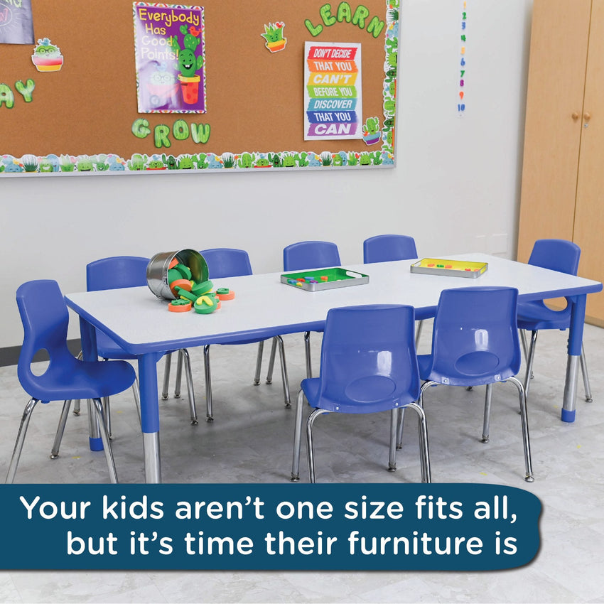 Angeles AS WE GROW Rectangular Adjustable Table - 30" x 72" - SchoolOutlet
