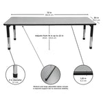 Angeles AS WE GROW Rectangular Adjustable Table - 30
