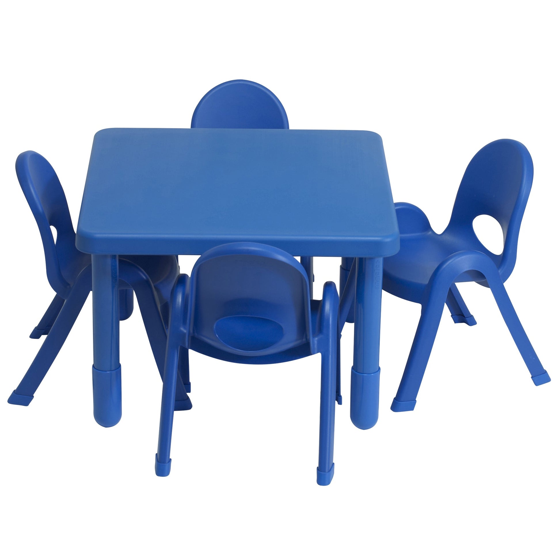 Children's Factory Preschool MyValue Table and Chair Set of 4 (Square) - Blue - SchoolOutlet