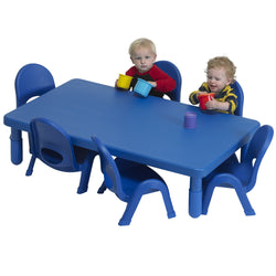 Children's Factory Toddler MyValue Table and Chair Set of 6 - Rectangle