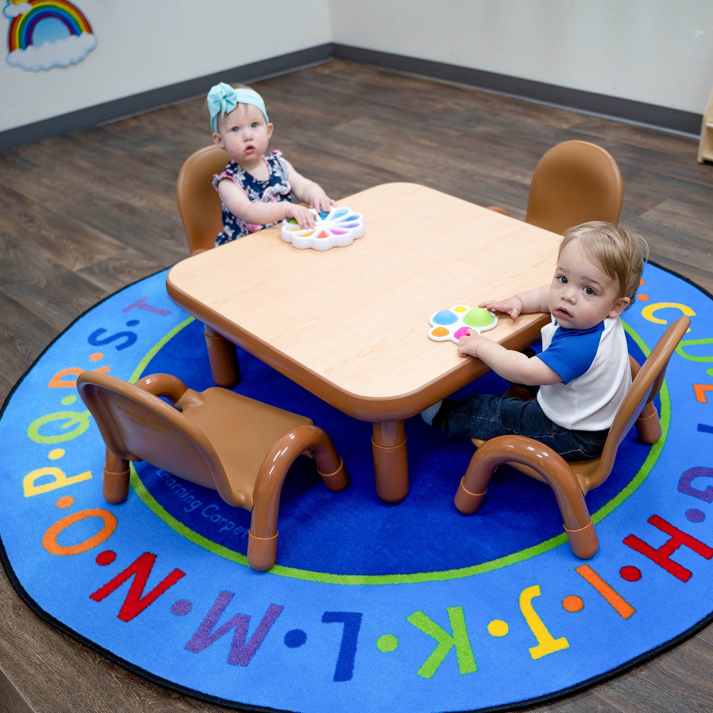 Angeles BASELINE Toddler 30" Square Table & Chair Set - SchoolOutlet
