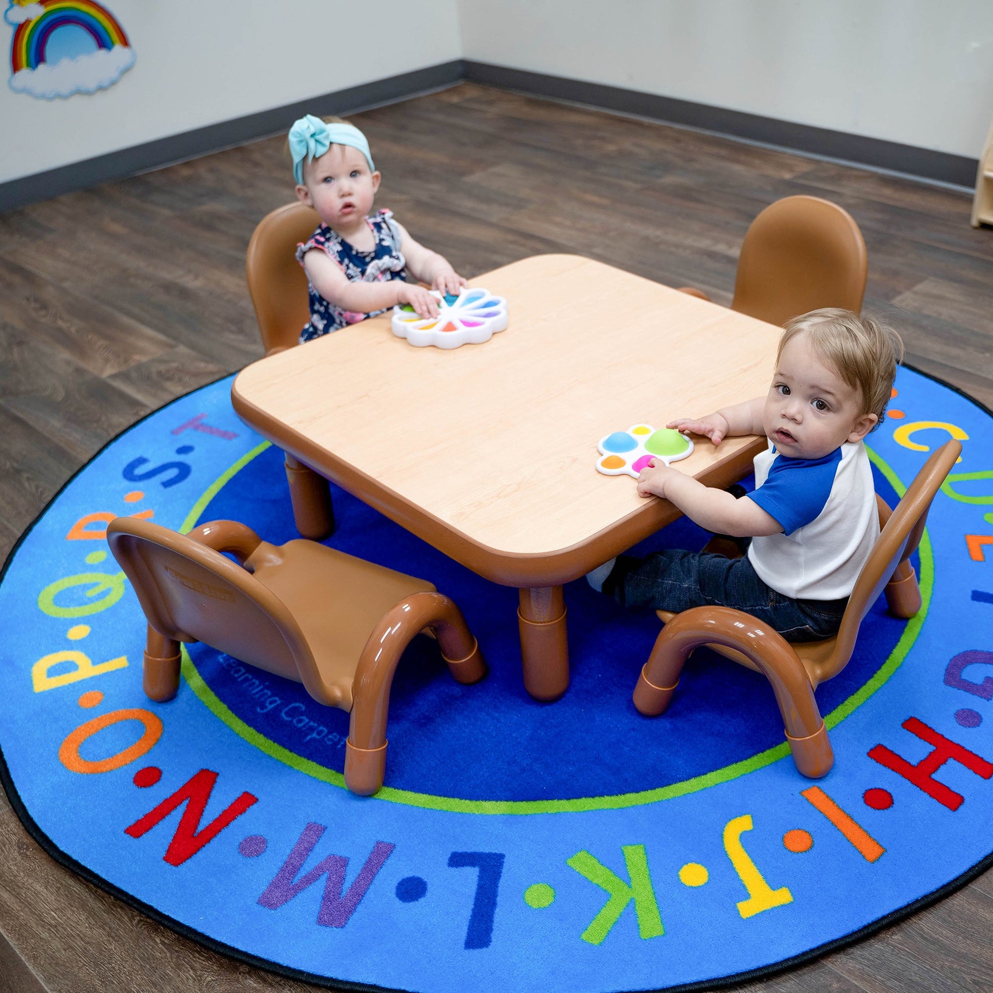 Angeles BASELINE Toddler 30" Square Table & Chair Set - SchoolOutlet
