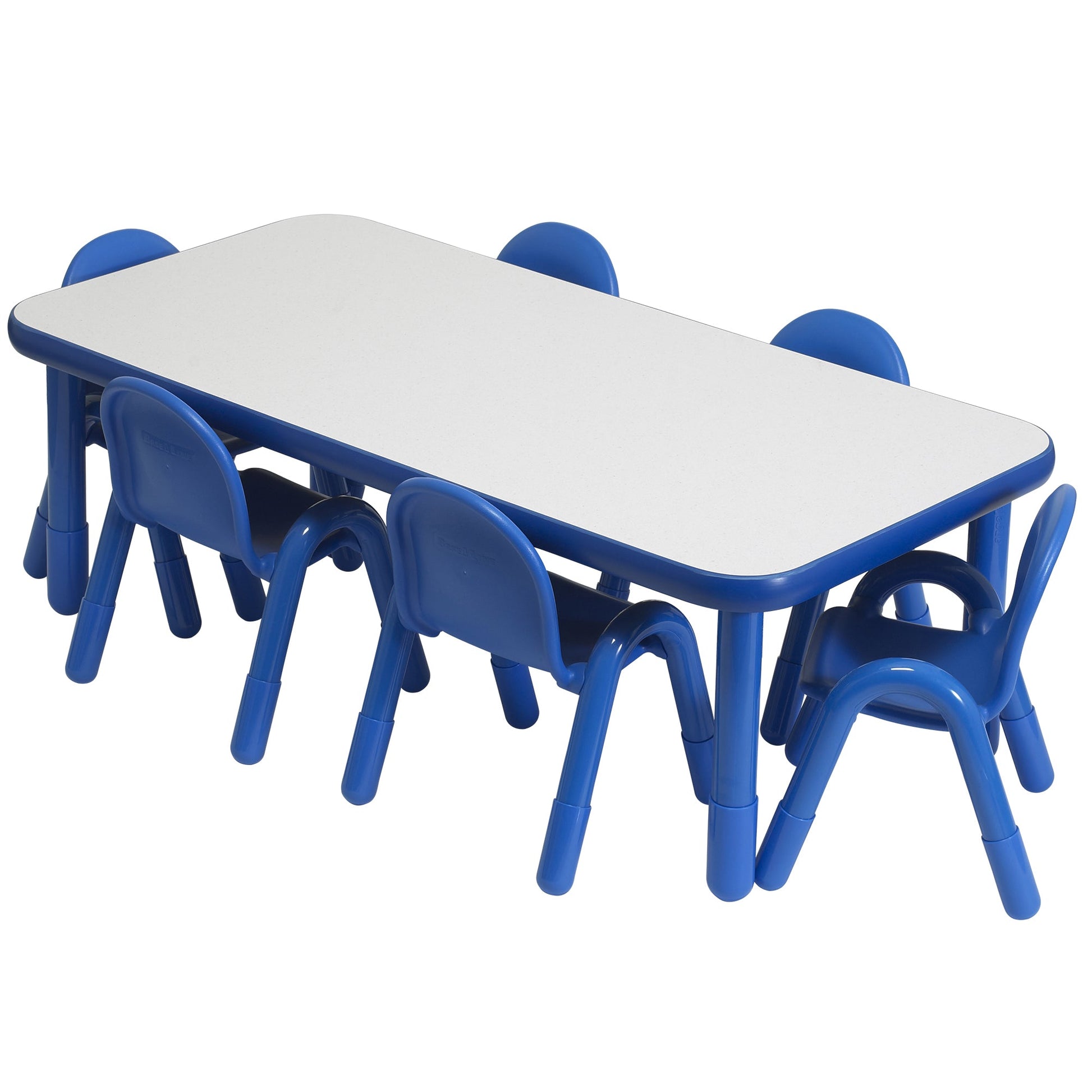 Angeles BASELINE Preschool 60" x 30" Rectangular Table & Chair Set - SchoolOutlet