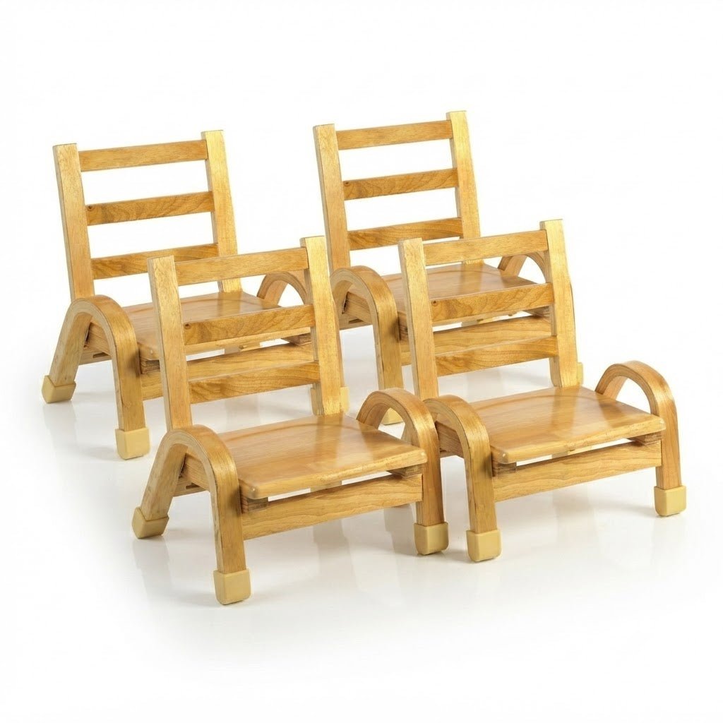 Angeles NaturalWood Collection 7" Chair - Set of 4 - SchoolOutlet