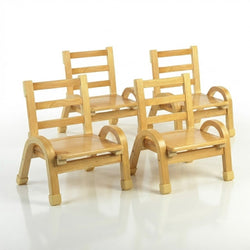Angeles NaturalWood Collection 9" Chair - Set of 4