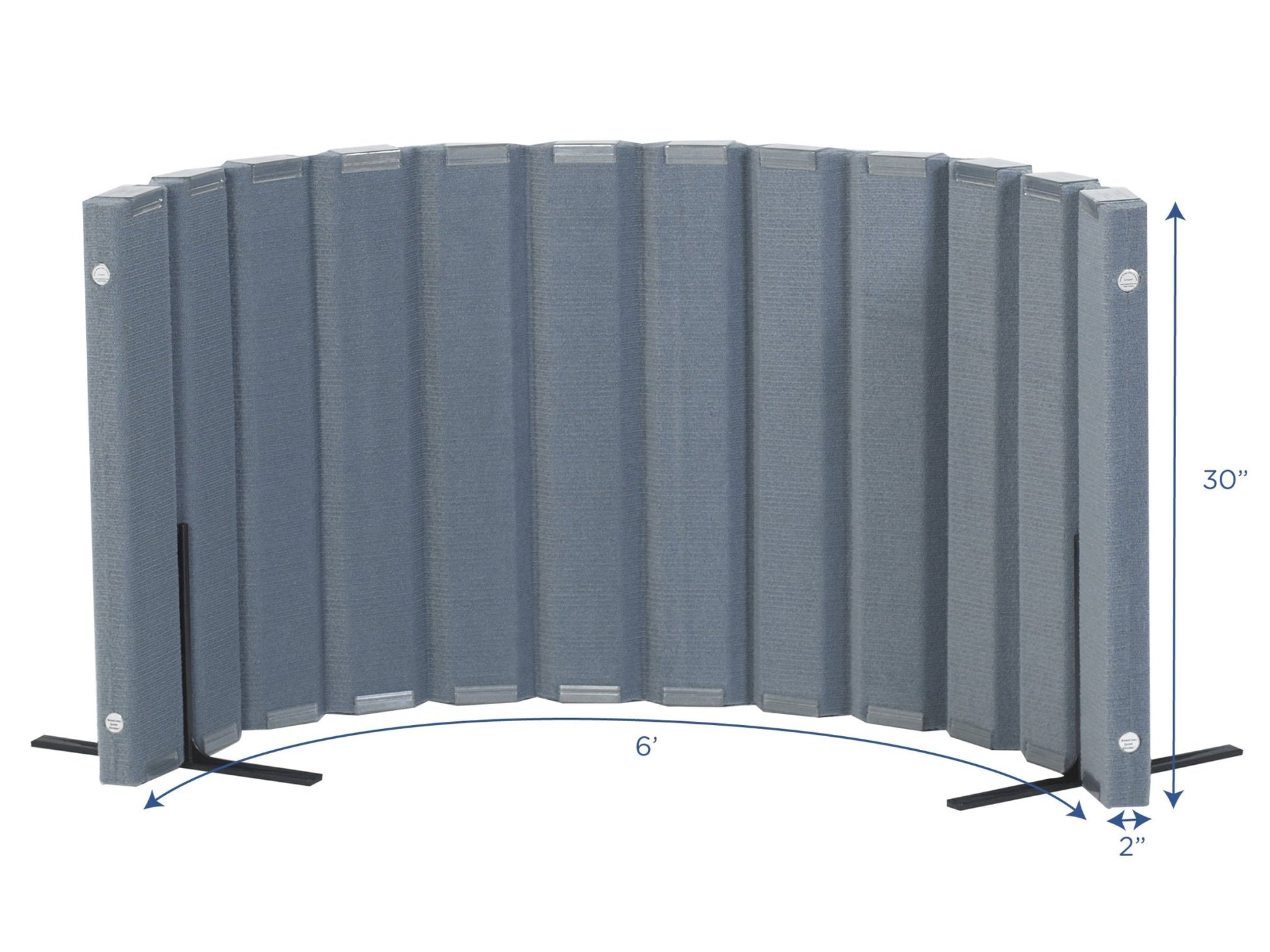 Angeles Quiet Divider with Sound Sponge 30" x 6' Wall (AB8400) - SchoolOutlet
