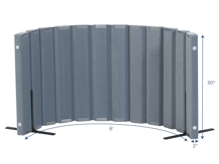 Angeles Quiet Divider with Sound Sponge 30" x 6' Wall (AB8400) - SchoolOutlet