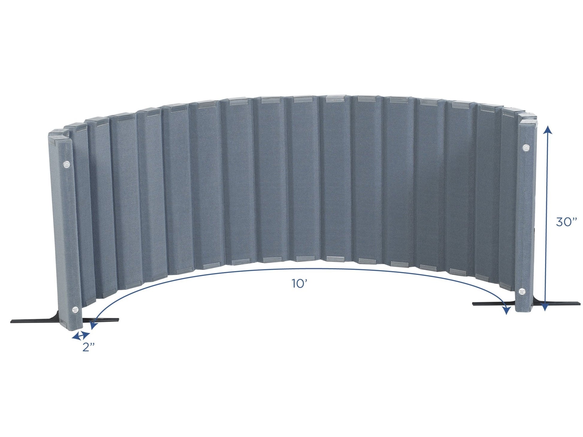 Angeles Quiet Divider with Sound Sponge 30" x 10' Wall (AB8401) - SchoolOutlet