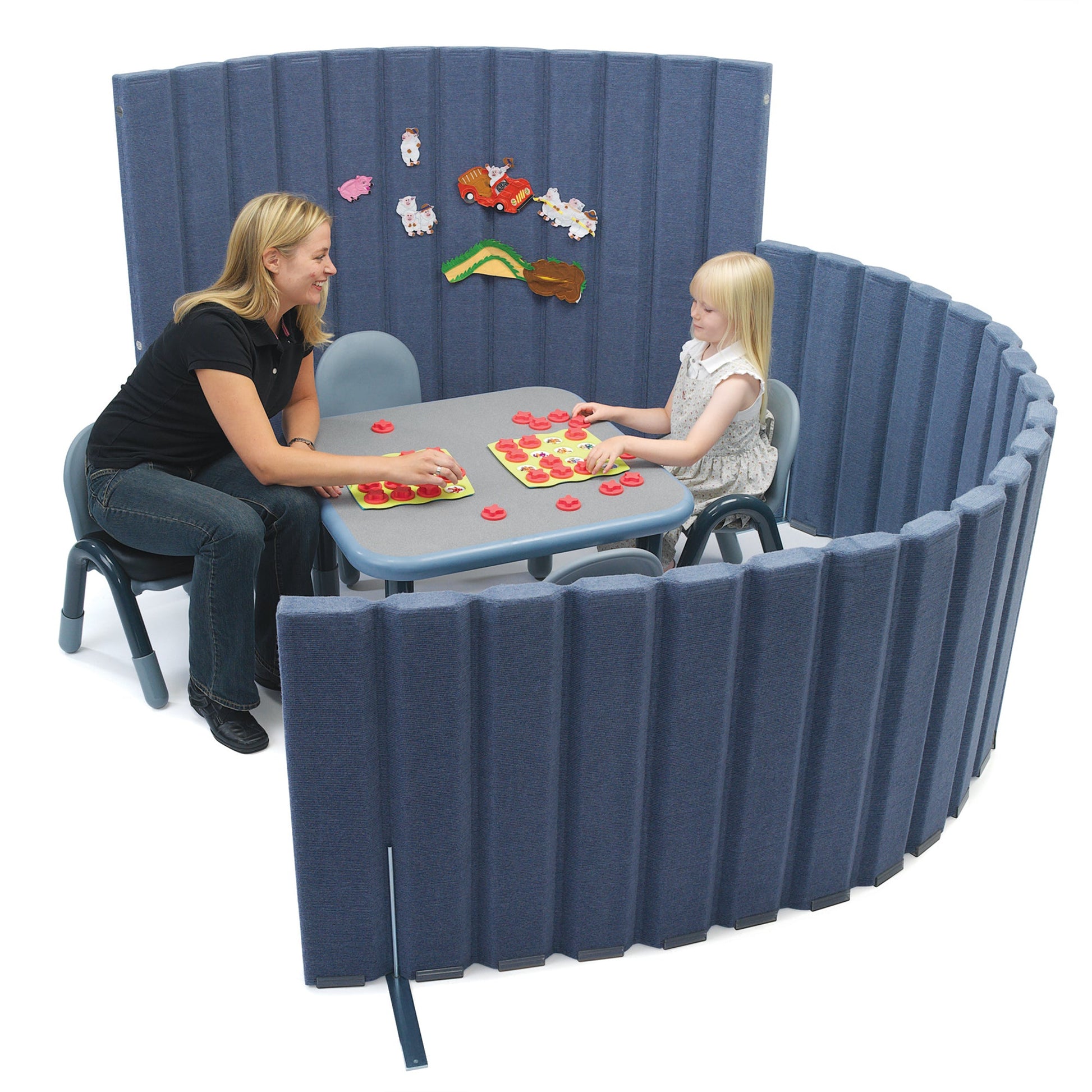 Angeles Quiet Divider with Sound Sponge 48" x 6' Wall (AB8450) - SchoolOutlet