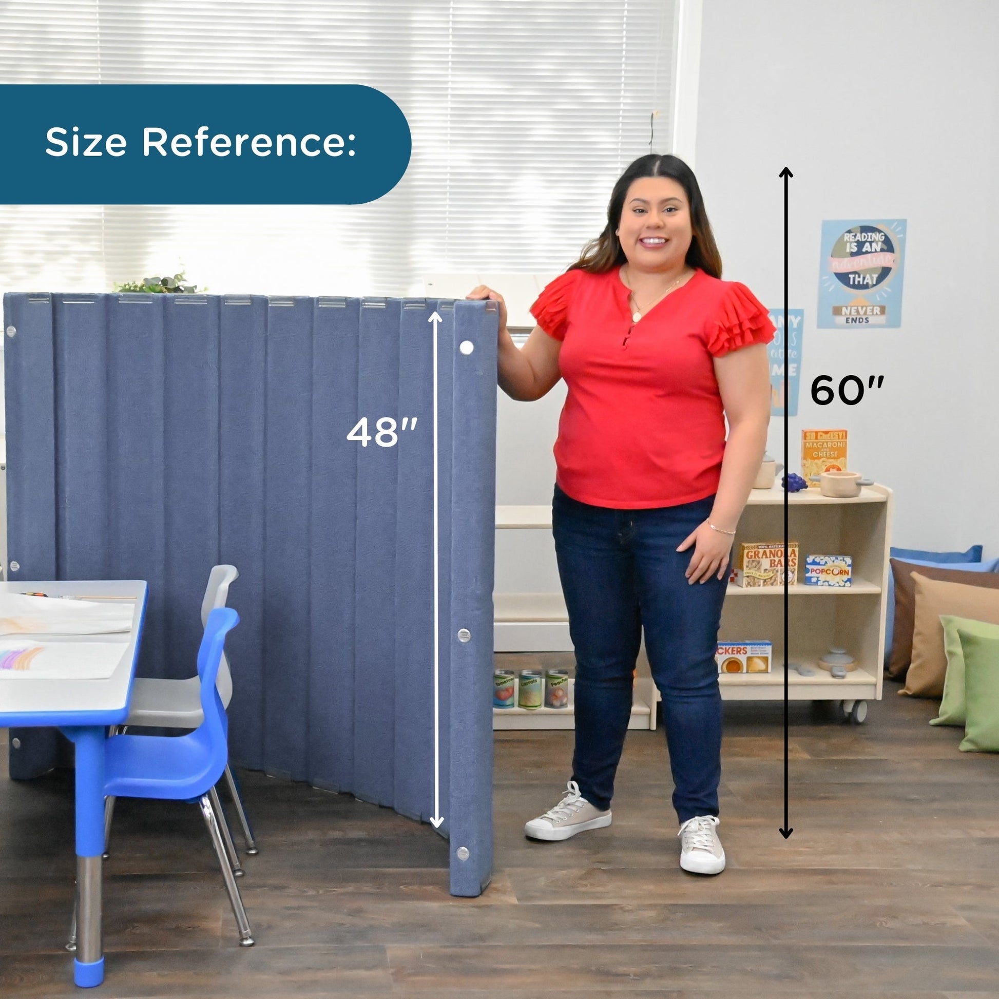 Angeles Quiet Divider with Sound Sponge 48" x 6' Wall (AB8450) - SchoolOutlet