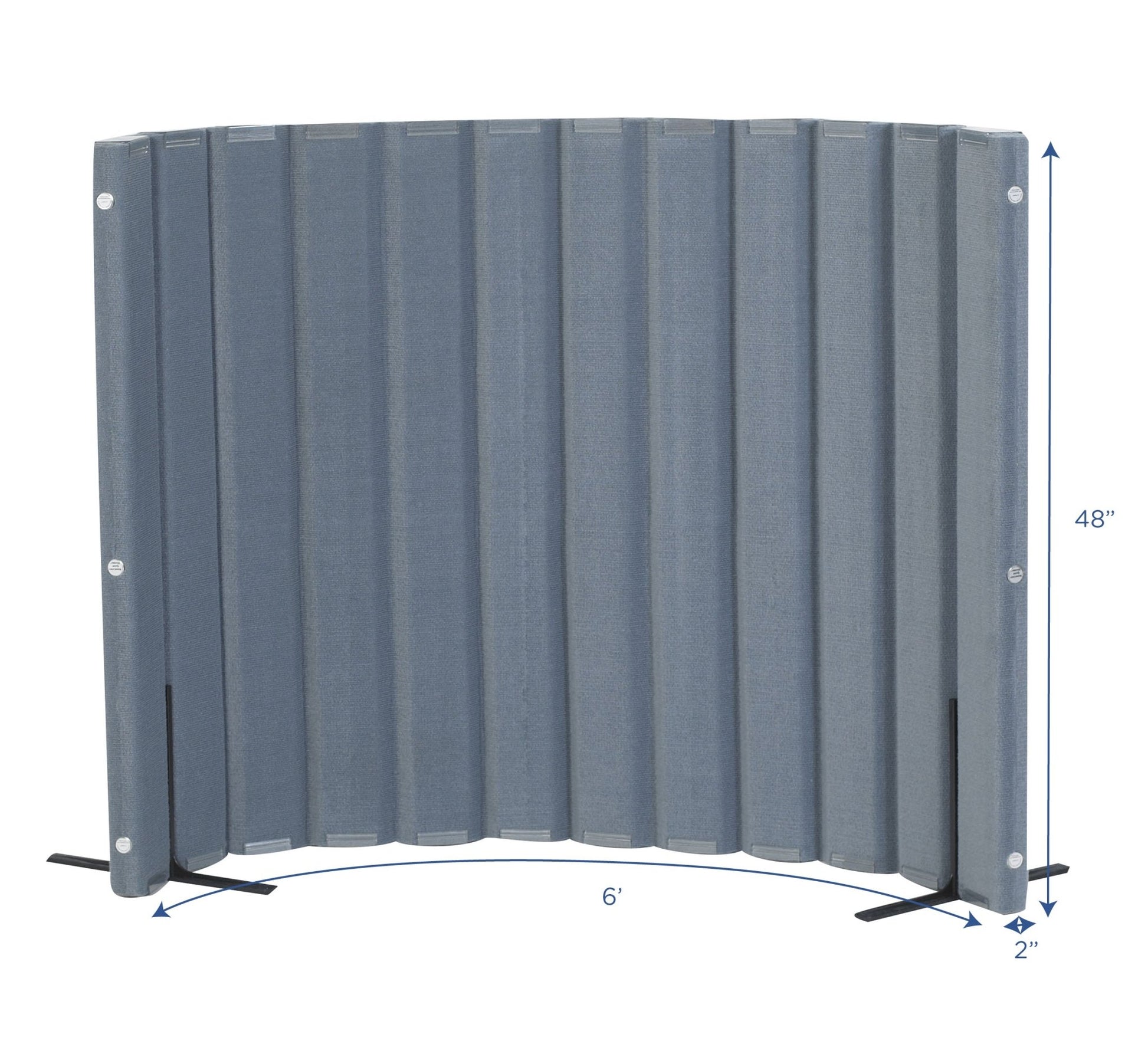 Angeles Quiet Divider with Sound Sponge 48" x 6' Wall (AB8450) - SchoolOutlet