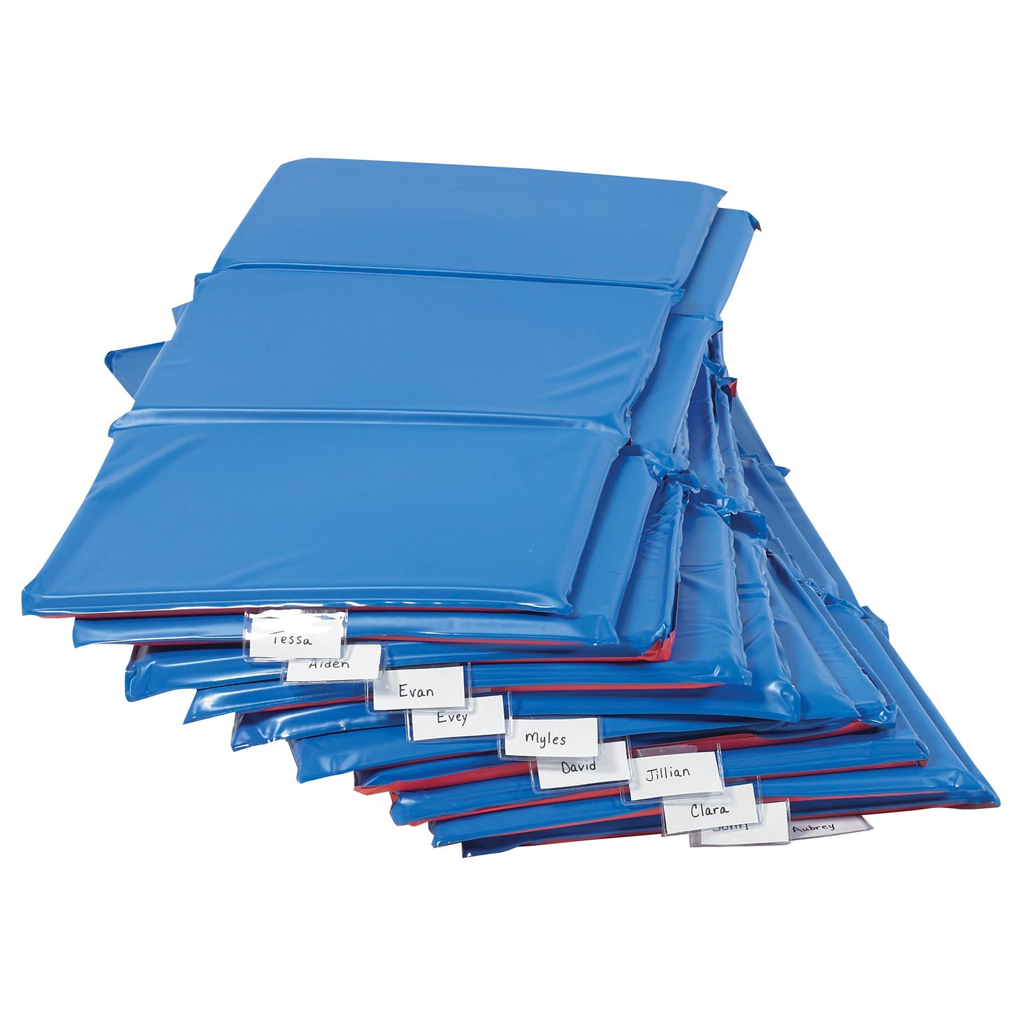 Children's Factory 1" Angels 3 Section Folding Rest Nap Mat - Set of 10 (AEL7121P10) - SchoolOutlet