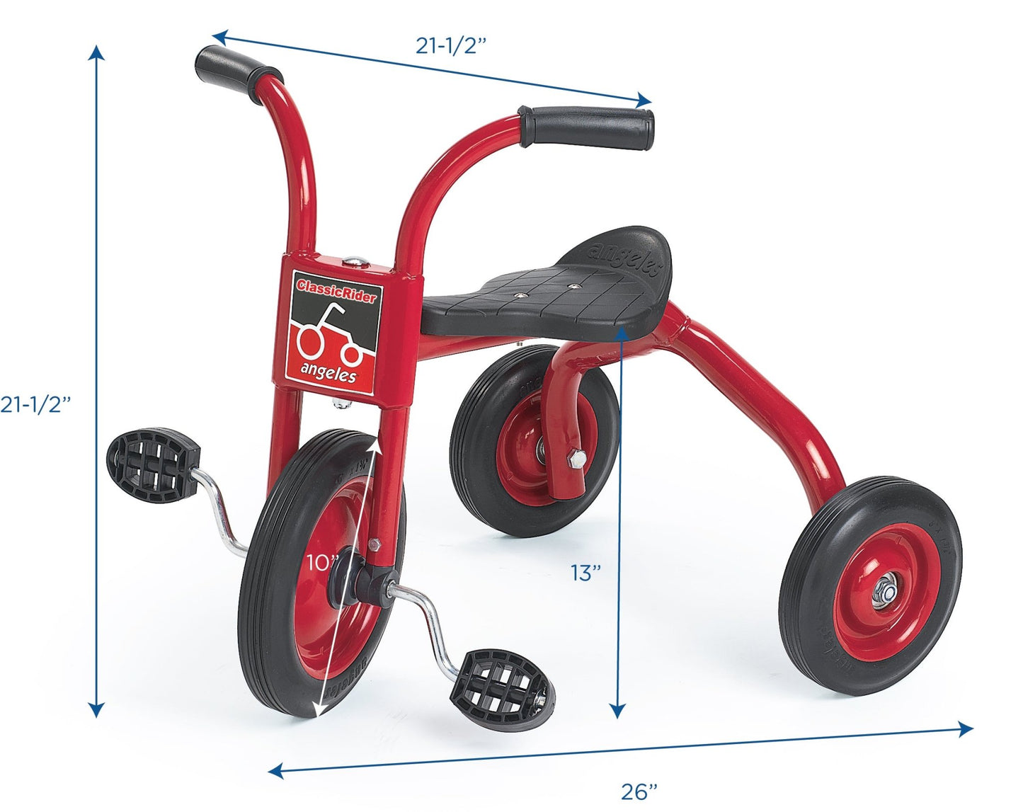 Angeles ClassicRider® Trike 10" Front Wheel Diameter Tricycle (AFB0100PR) - SchoolOutlet
