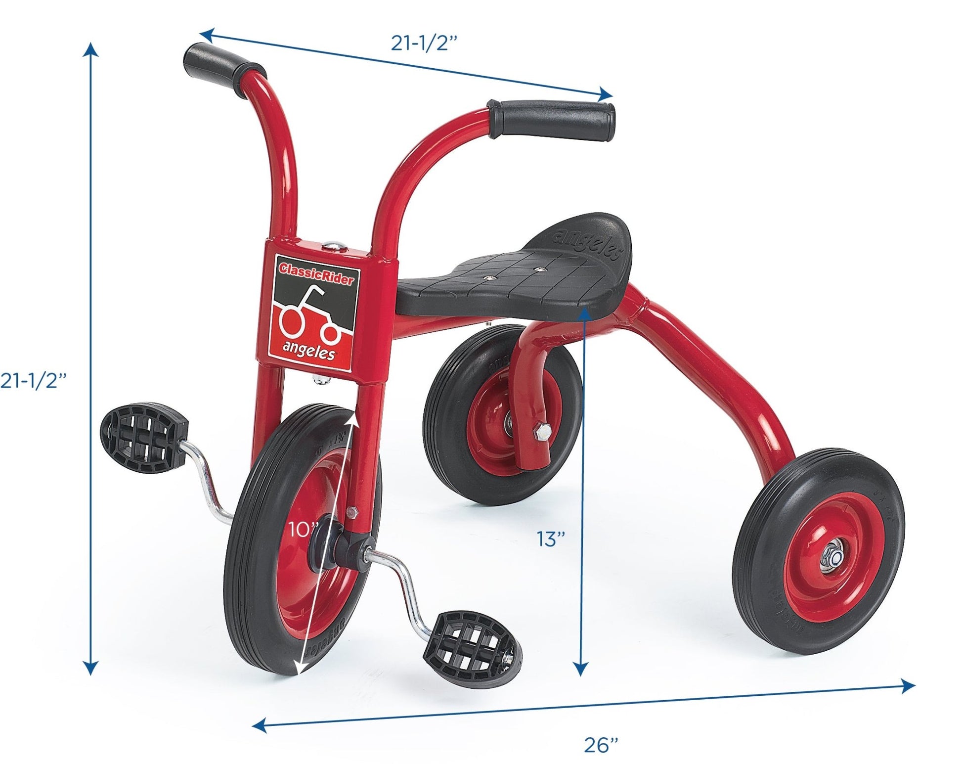 Angeles ClassicRider® Trike 10" Front Wheel Diameter Tricycle (AFB0100PR) - SchoolOutlet