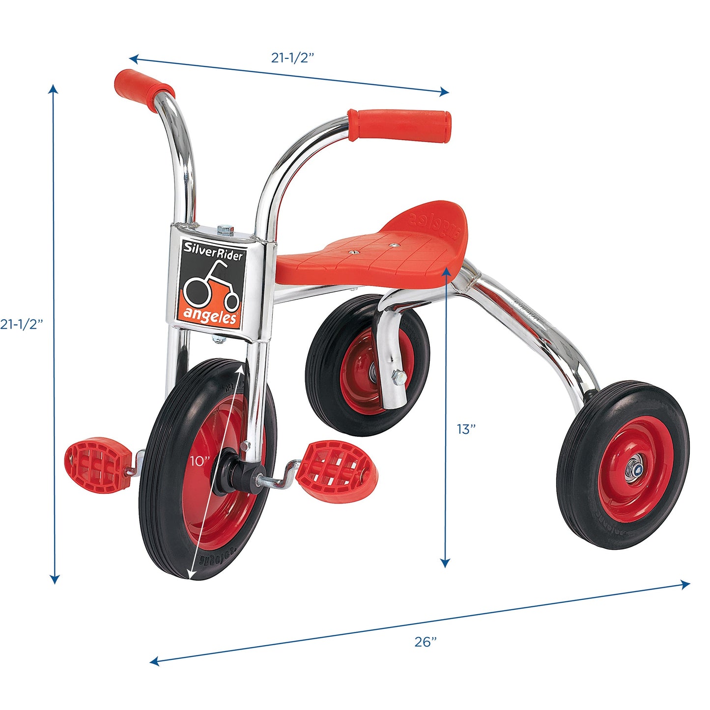 Angeles SilverRider® Trike 10" Front Wheel Diameter Tricycle (AFB0100SR) - SchoolOutlet