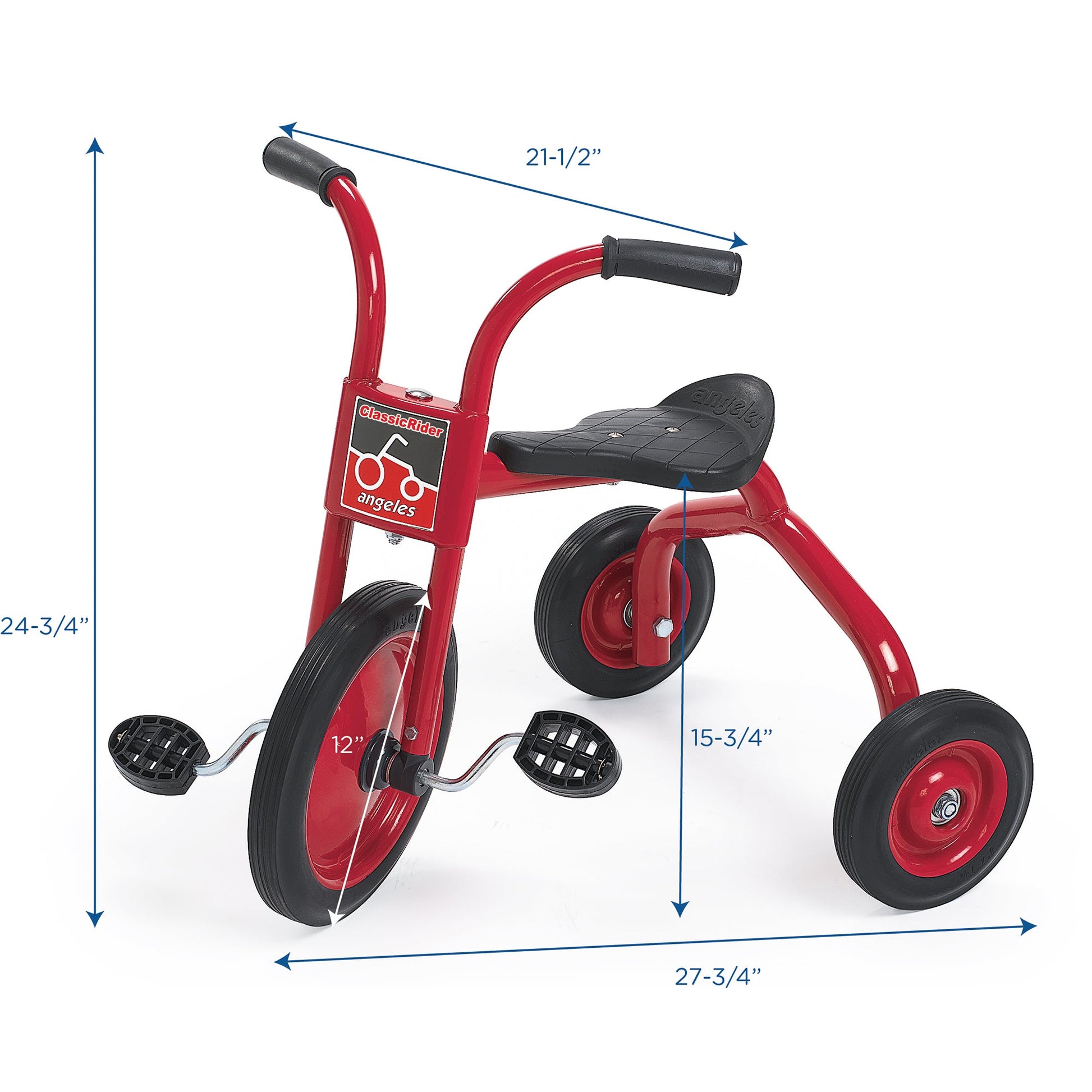Angeles ClassicRider® Trike 12" Front Wheel Diameter Tricycle (AFB0200PR) - SchoolOutlet
