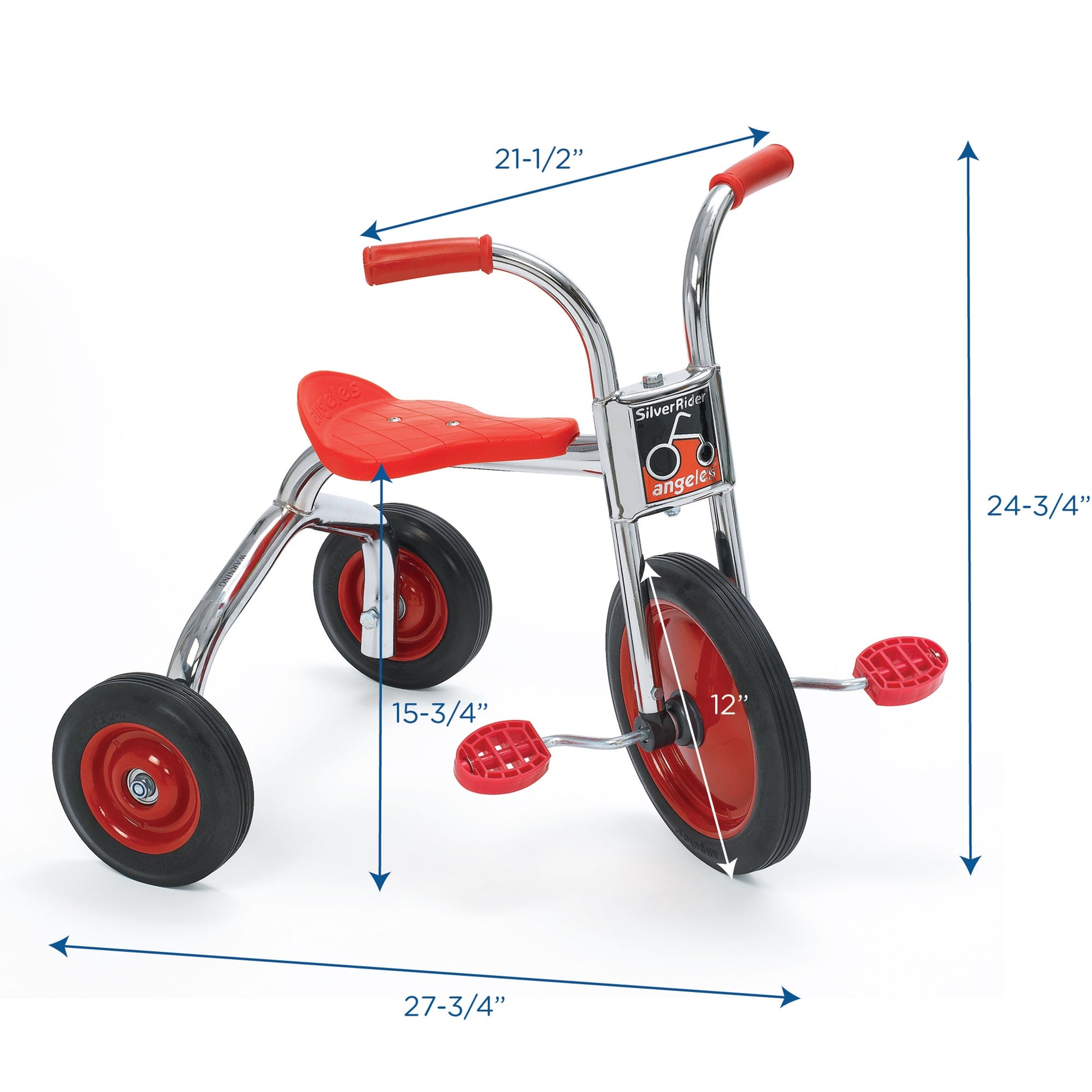 Angeles SilverRider® Trike 12" Front Wheel Diameter Tricycle (AFB0200SR) - SchoolOutlet