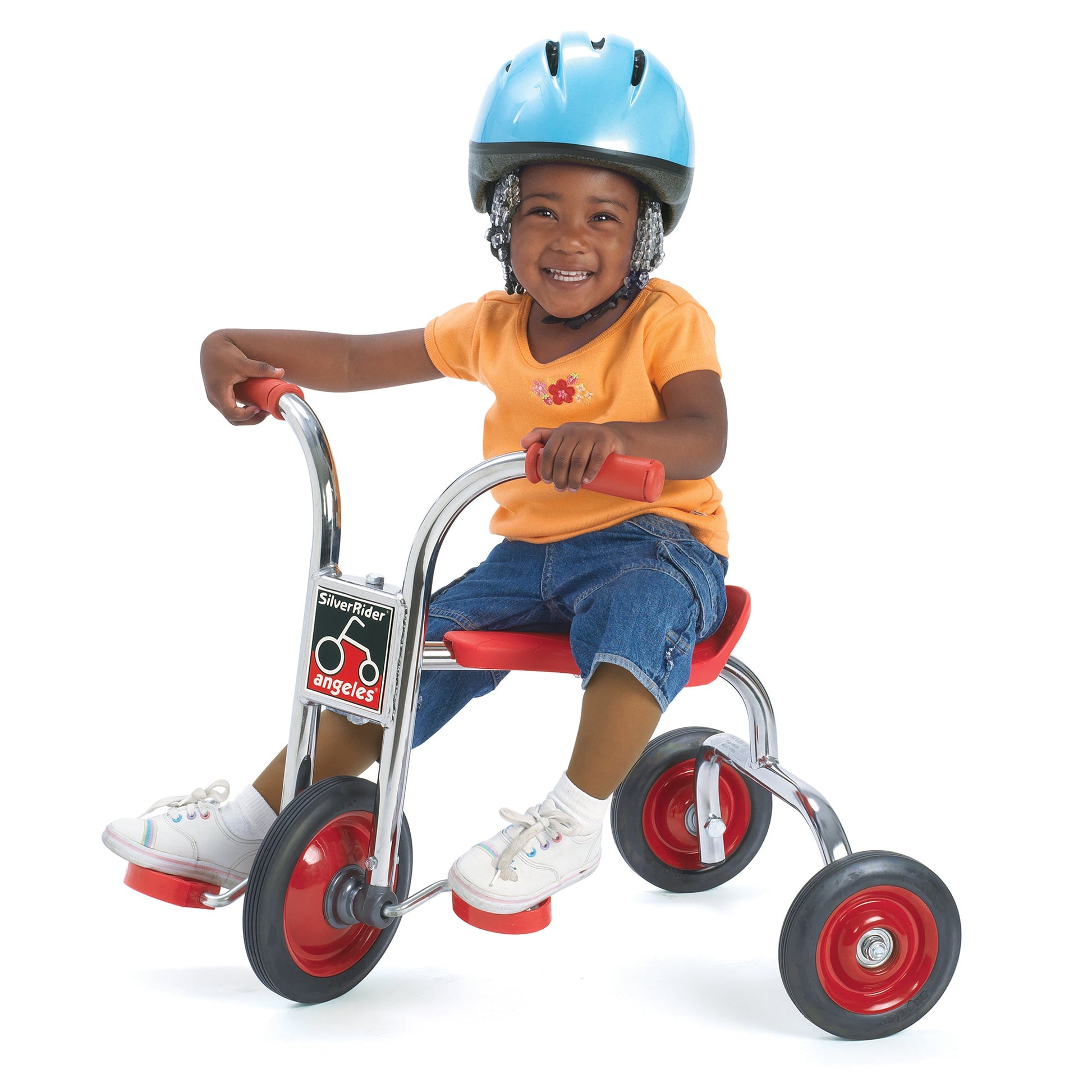 Angeles SilverRider® Trike 8" Front Wheel Diameter Tricycle Pedal Pusher (AFB3200SR) - SchoolOutlet