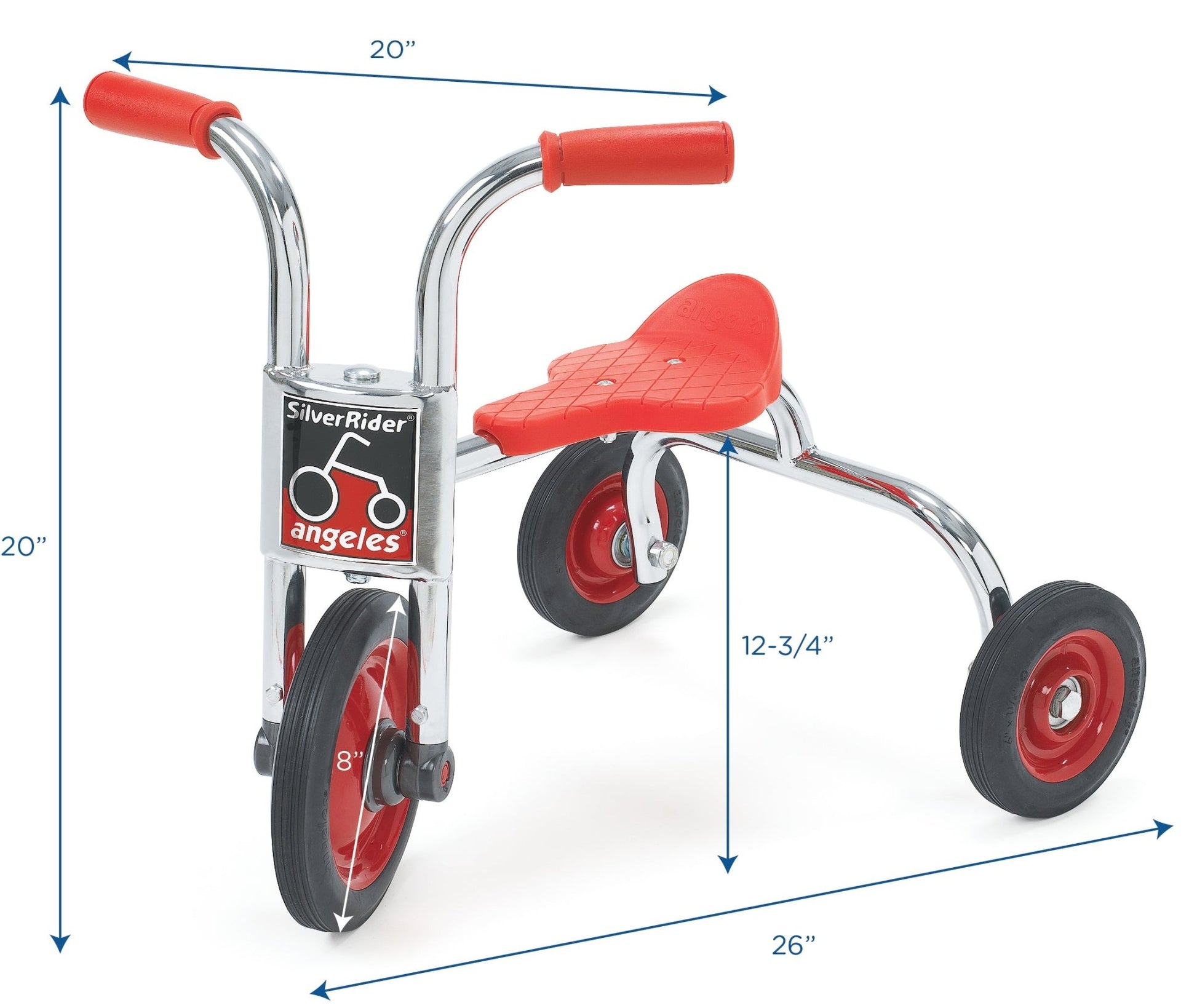 Angeles SilverRider® Trike 8" Front Wheel Diameter Tricycle Pusher (AFB3210SR) - SchoolOutlet