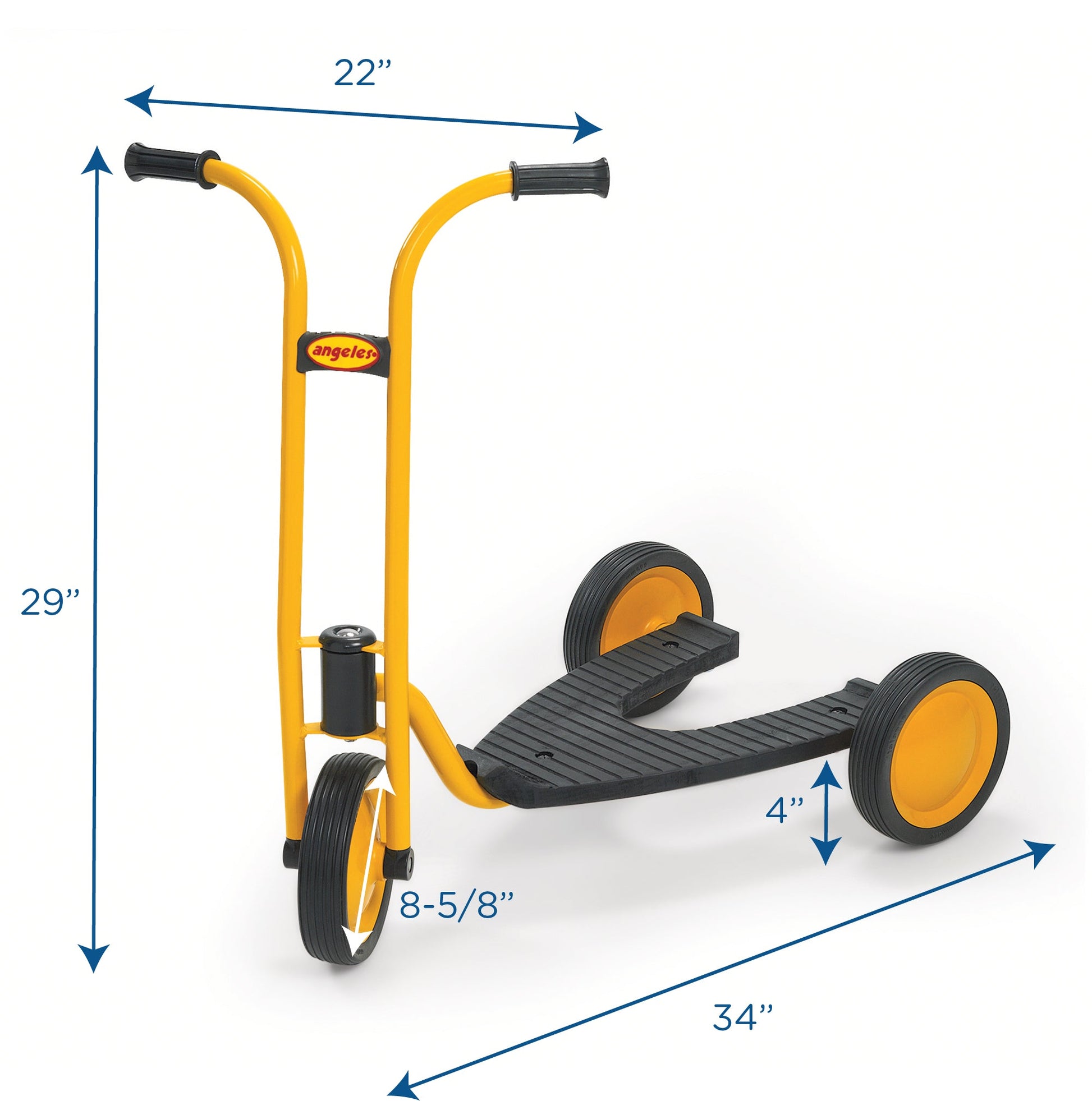 Angeles MYRIDER 8" 3-Wheel V Scooter 29"H Handlebars (AFB3663) - SchoolOutlet