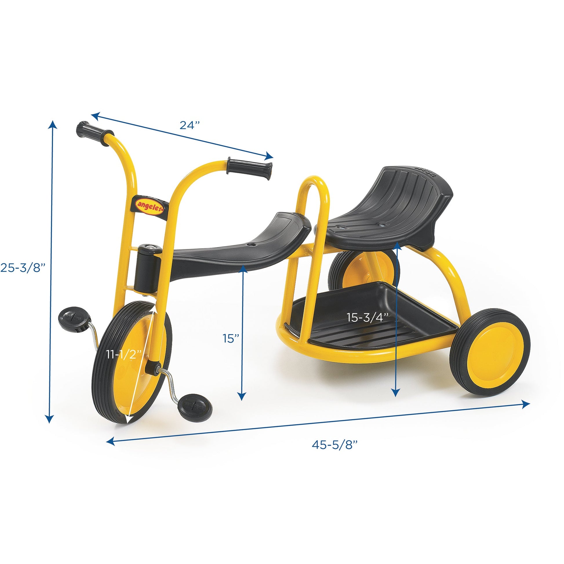 Angeles MyRider® Trike 12" Front Wheel Diameter Tricycle Tandem (AFB3700) - SchoolOutlet