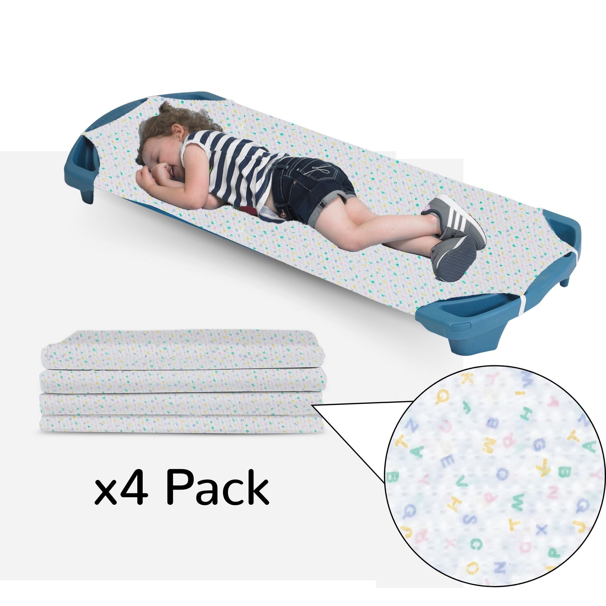 Children's Factory Angels Rest ABC Cot Sheet Standard - Set of 4 - SchoolOutlet