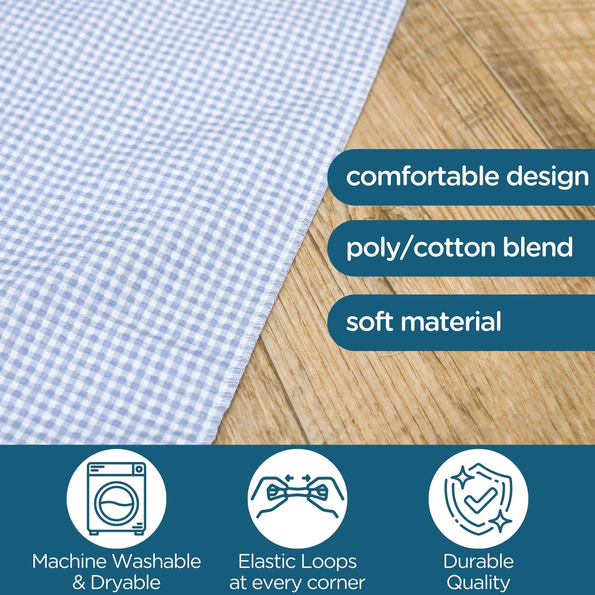 Children's Factory Angels Rest Gingham Cot Sheet Standard - Set of 4 - SchoolOutlet