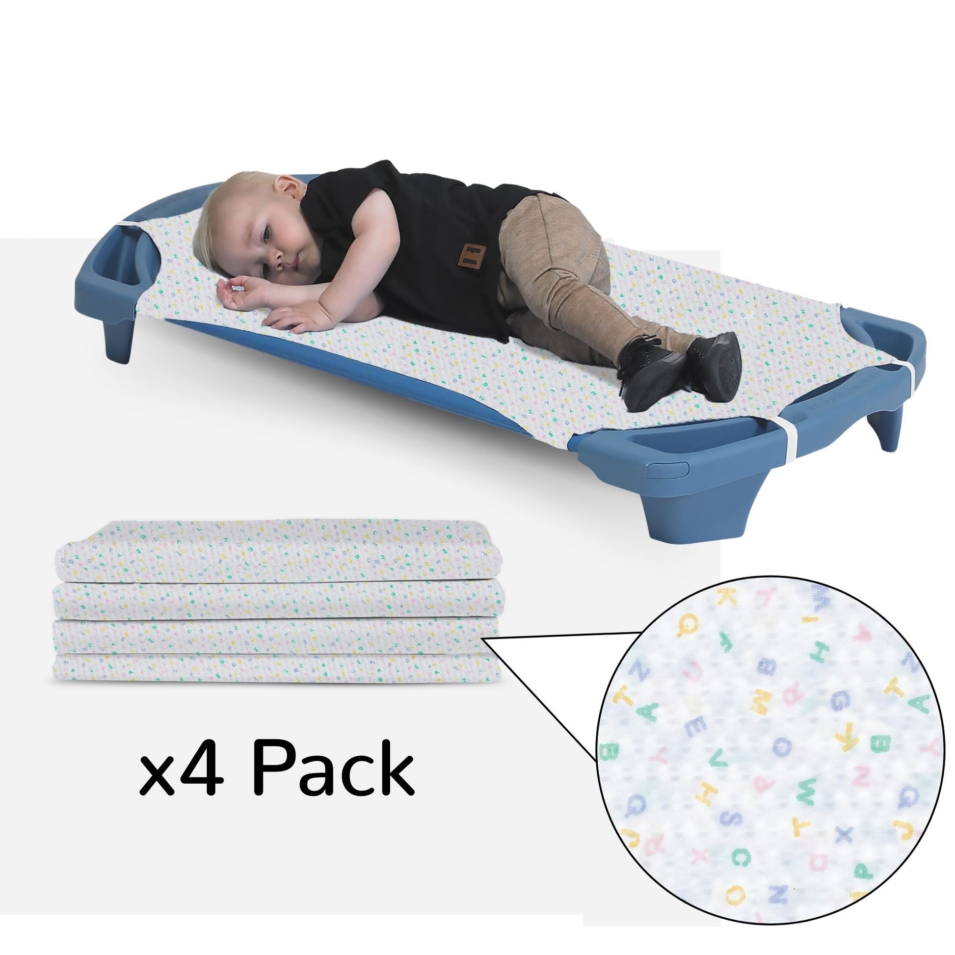 Children's Factory Angels Rest ABC Cot Sheet Toddler - Set of 4 - SchoolOutlet