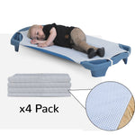 Children's Factory Angels Rest Gingham Cot Sheet Toddler - Set of 4 - SchoolOutlet