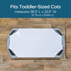 Children's Factory Angels Rest White Cot Sheet Toddler - Set of 4