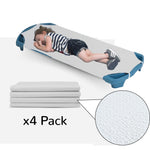 Children's Factory Angels Rest Organic White Cot Sheet Standard - Set of 4 - SchoolOutlet