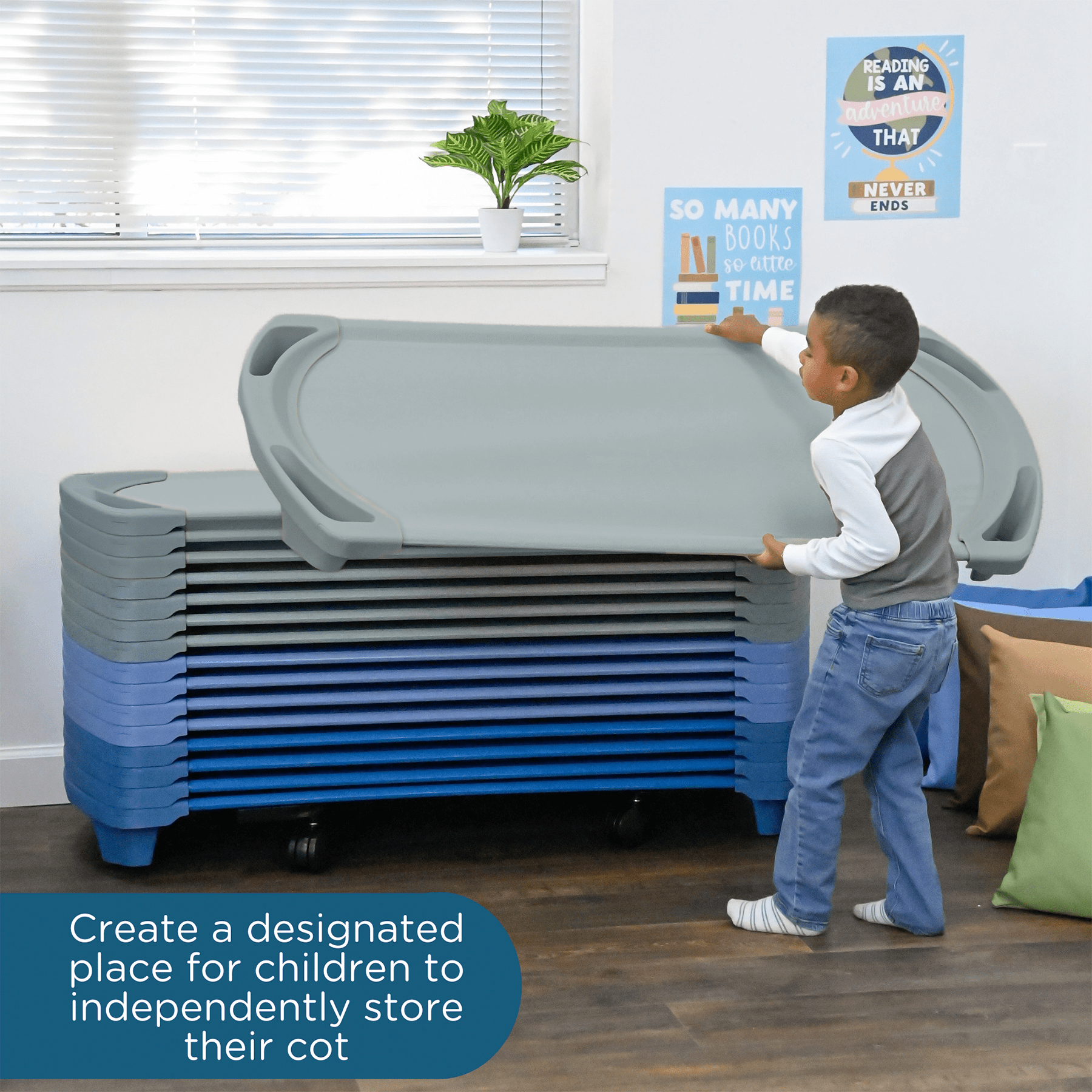 Angeles SpaceLine® Standard Single Cot (AFB5730GN) - SchoolOutlet