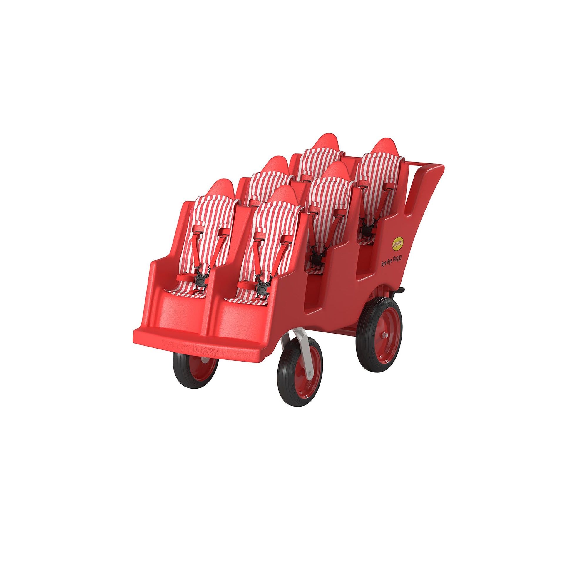 Angeles Bye Bye Buggy Never Flat "Fat Tire" 6 Passenger Stroller (AFB6400F) - SchoolOutlet