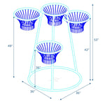 Angeles 4-Ring Basketball Stand with Storage Bag (AFB7950) - SchoolOutlet