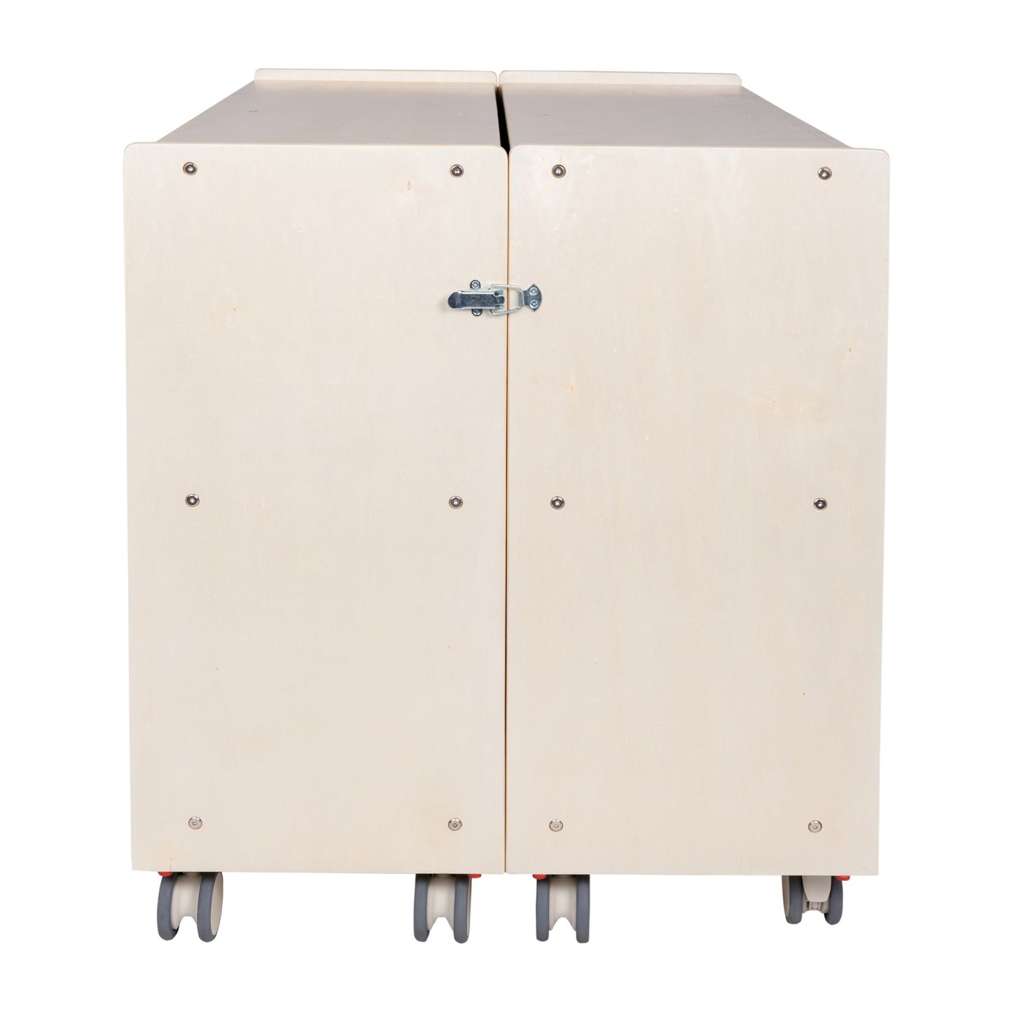 Angeles Birch Mobile 30"H 2-Shelf Fold-N-Lock Storage (AG1007-2) - SchoolOutlet