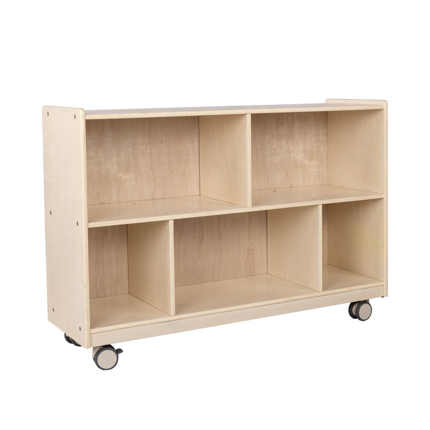 Angeles Birch Mobile 30"H 2-Shelf Storage Ready to Assemble (AG1007) - SchoolOutlet