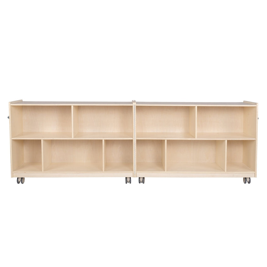 Angeles Birch Mobile 30"H 2-Shelf Storage Assembled (AG1007A) - SchoolOutlet