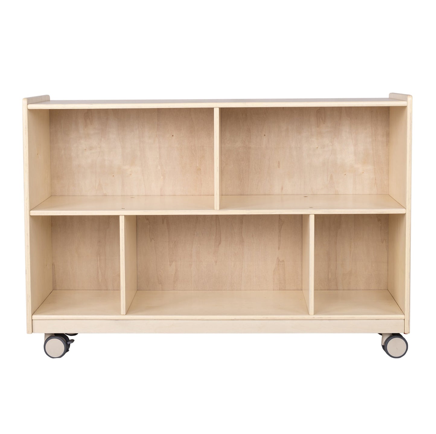 Angeles Birch Mobile 30"H 2-Shelf Storage Assembled (AG1007A) - SchoolOutlet