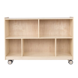 Angeles Birch Mobile 30"H 2-Shelf Storage Assembled (AG1007BA)