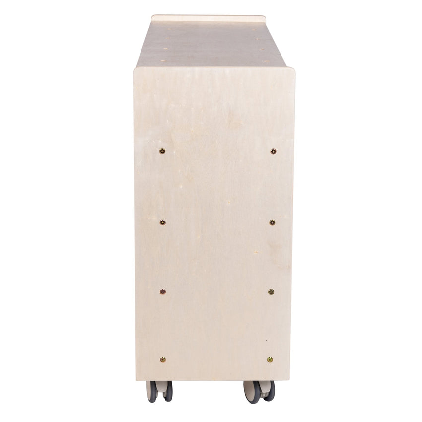 Angeles Birch Mobile 20-Section Cubby Storage Assembled (AG1012A) - SchoolOutlet