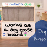 Angeles Birch Puppet Theatre with Dry Erase Board Assembled (AG1037WA)