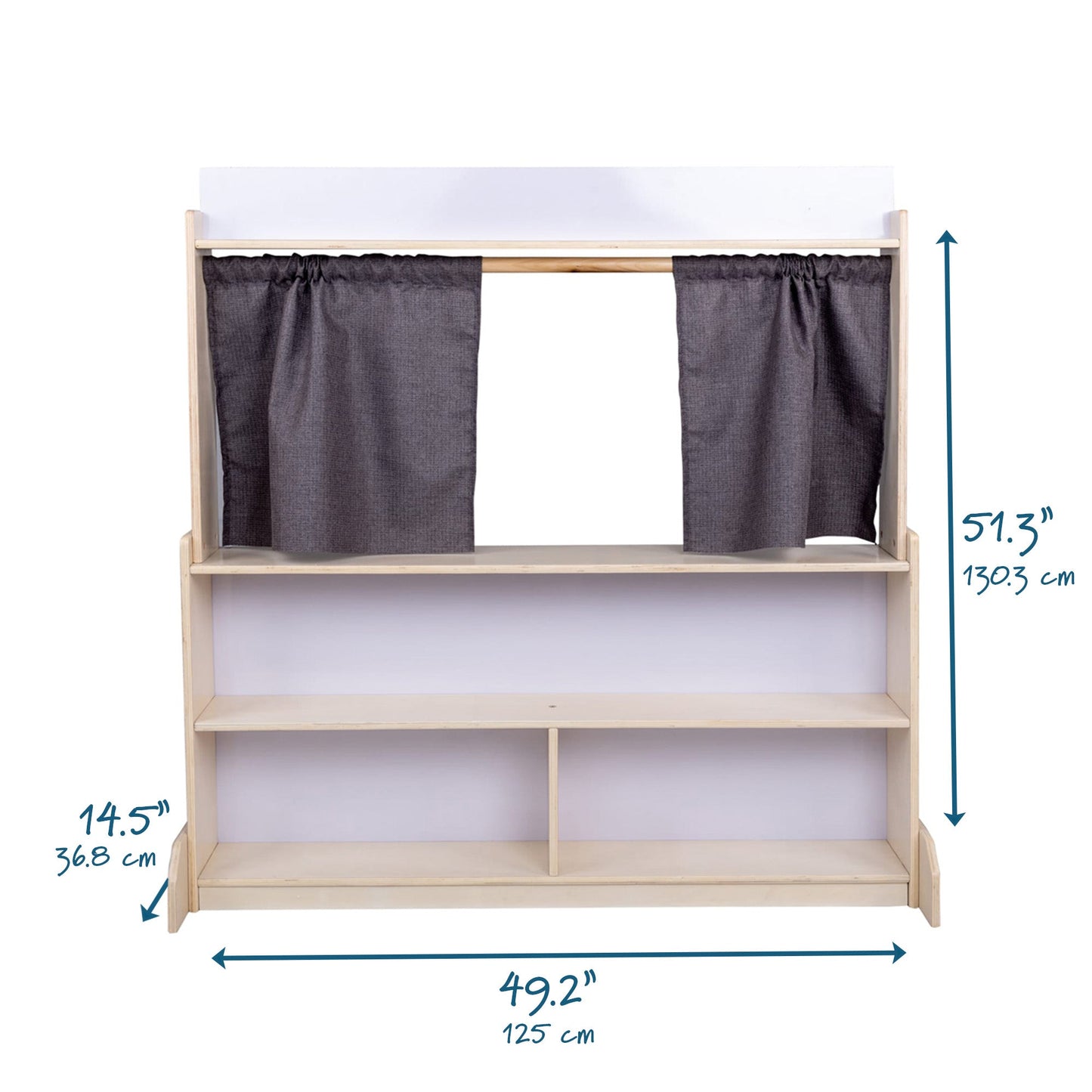 Angeles Birch Puppet Theatre with Dry Erase Board Assembled (AG1037WA)
