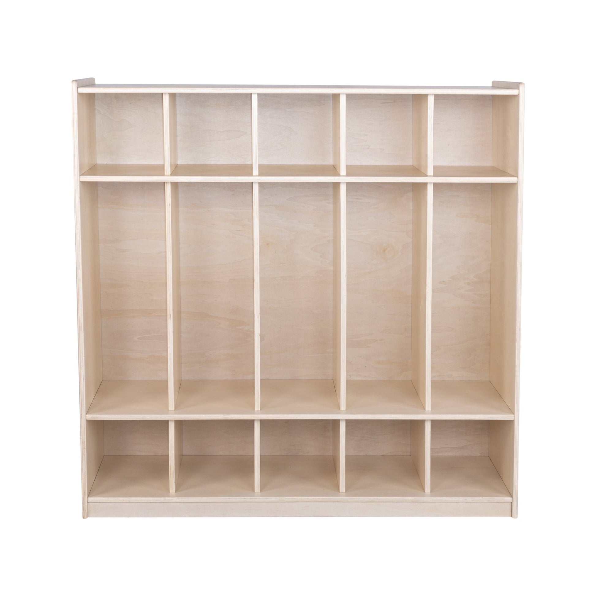 Angeles Birch Mobile 5-Section Locker with Shoe Storage (AG1057) - SchoolOutlet