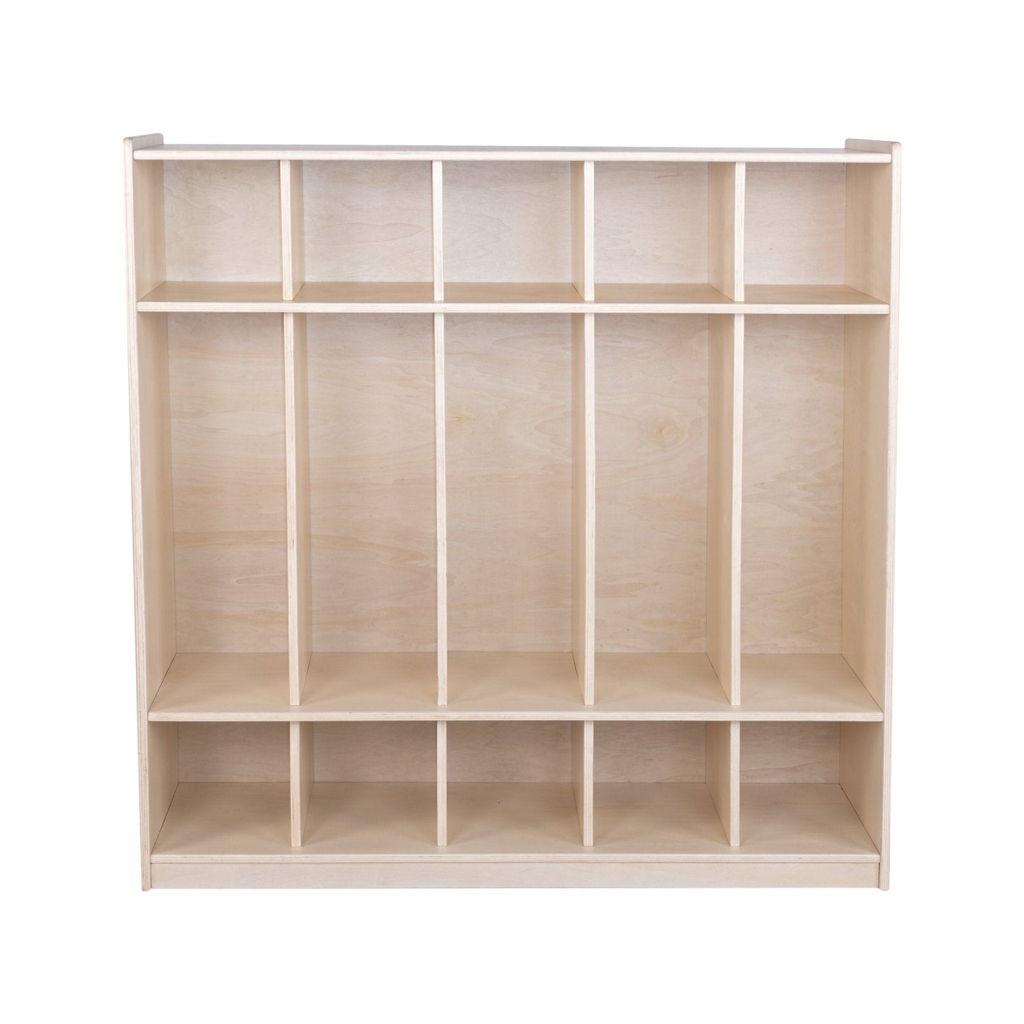 Angeles Birch Mobile 5-Section Locker with Shoe Storage Assembled (AG1057A) - SchoolOutlet